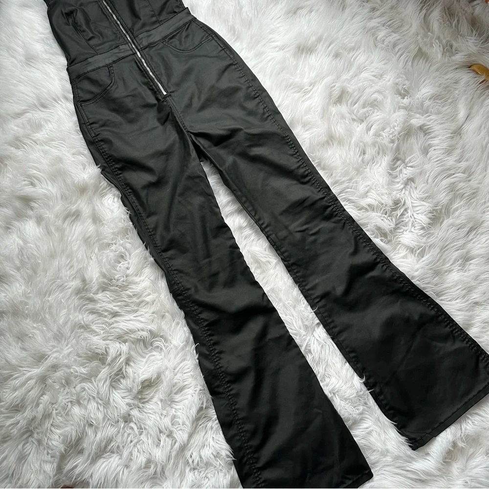 Free People • We The Free Crvy 2nd Ave Leather One Piece Jumpsuit Open Back - Picture 7 of 13